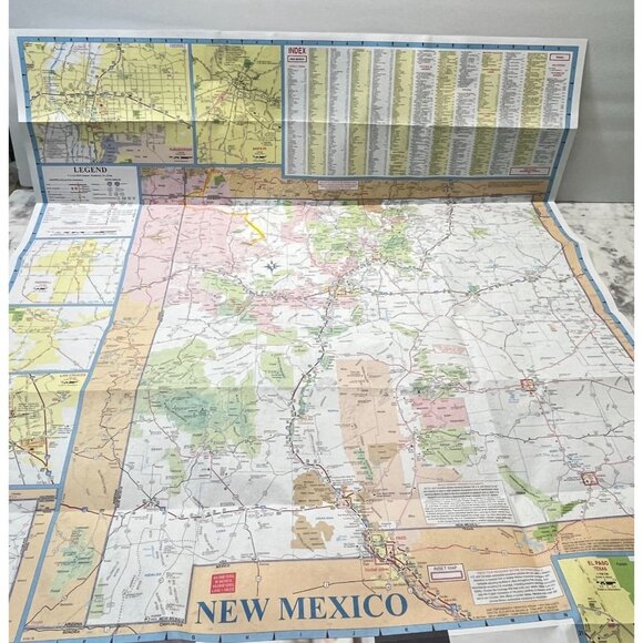 Arizona New Mexico State Map Transportation Travel Highway Map 2018 AAA - Picture 6 of 12